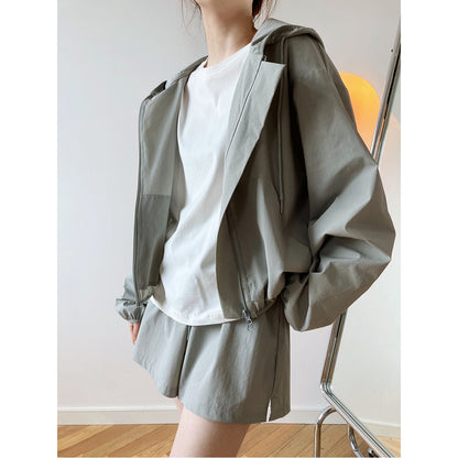 Casual Sports Women Sun Proof Summer 2pcs Out Suits