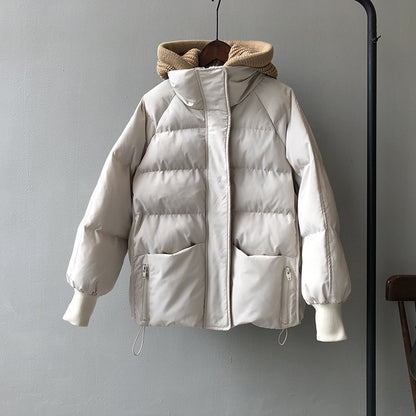 Winter Warm Short Cotton Coats with Knitting Hats