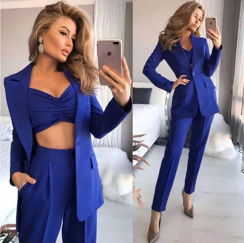 Classy Women Office Lady There Pieces Outfits-STYLEGOING
