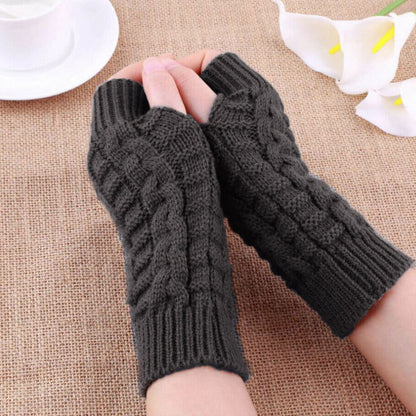 2 Pairs/Set  Winter Knitted Gloves Keep Warm for Women