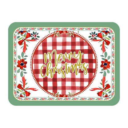 Merry Christmas Pu Leather Heat Insulation Table Mat