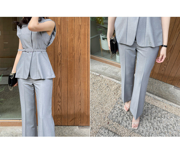 Elegant Office Lady Summer Two Pieces Suits