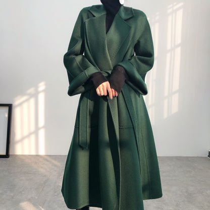 Luxury Woolen Winter Long Overcoat for Women