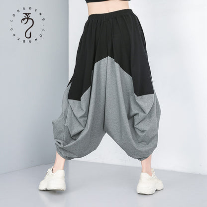 Summer Elastic Waist Plus Sizes Harem Pants for Women