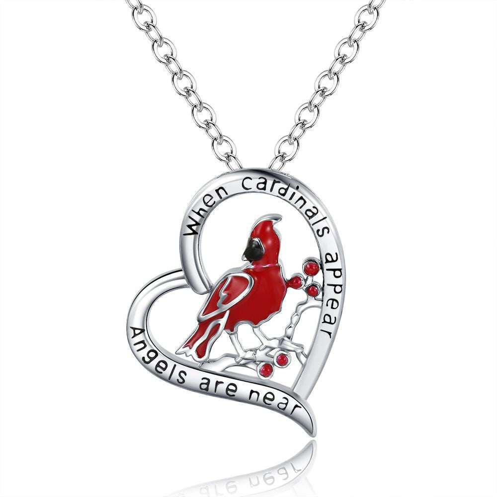 Lovely Red Birds Designed  Necklace for Women