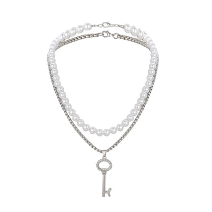 Fashion Hip Top Style Pearl Necklace for Men