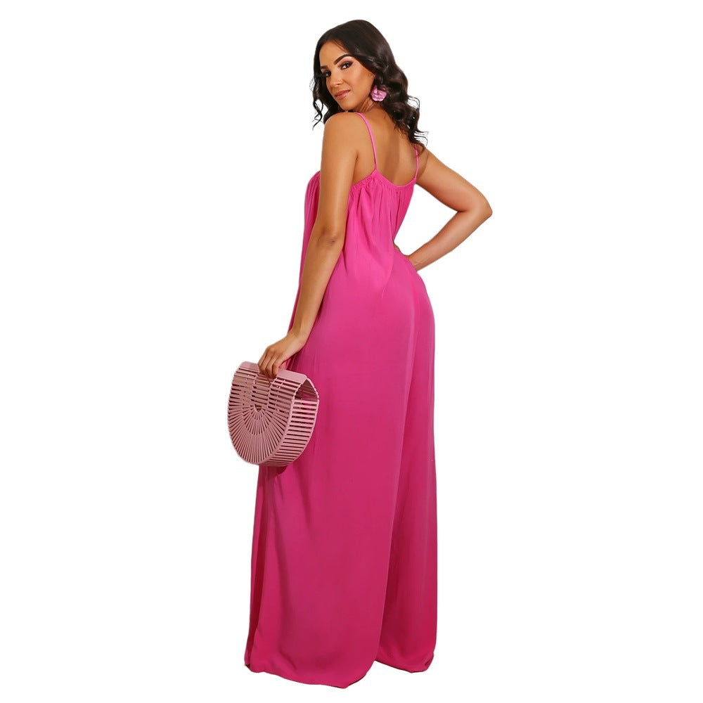 Sexy Casual Spaghetti Straps Women Jumpsuits
