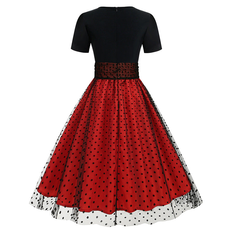 Vintage Short Sleeves Women Midi Dresses