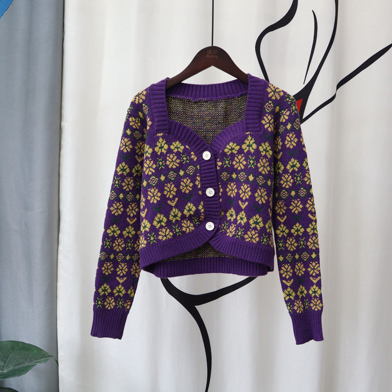 Vintage Designed Knitted Cardigan Sweaters