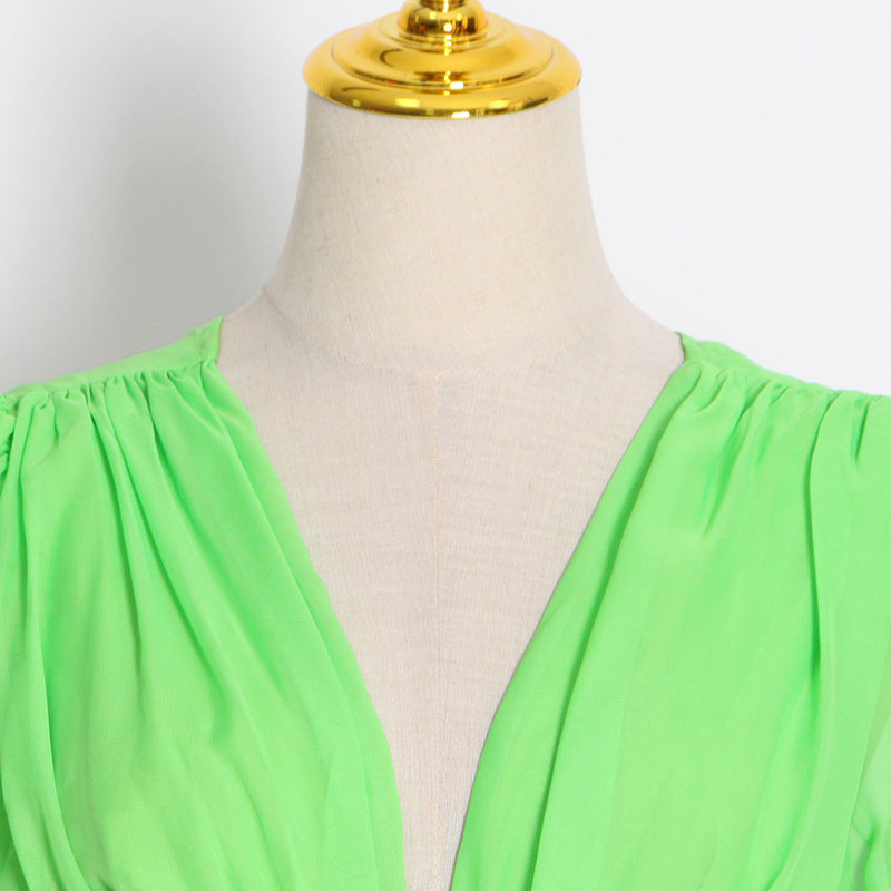 Designed Sexy Summer Holiday Green Long Dresses