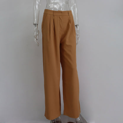 Casual High Waist Women Wide Legs Pants