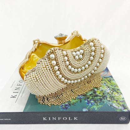 Women Tassels Design Jewelry Wedding Clutch Bags