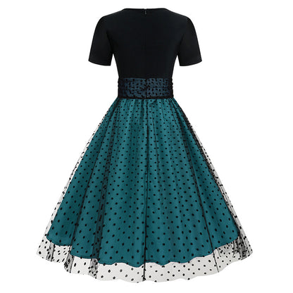 Vintage Short Sleeves Women Midi Dresses