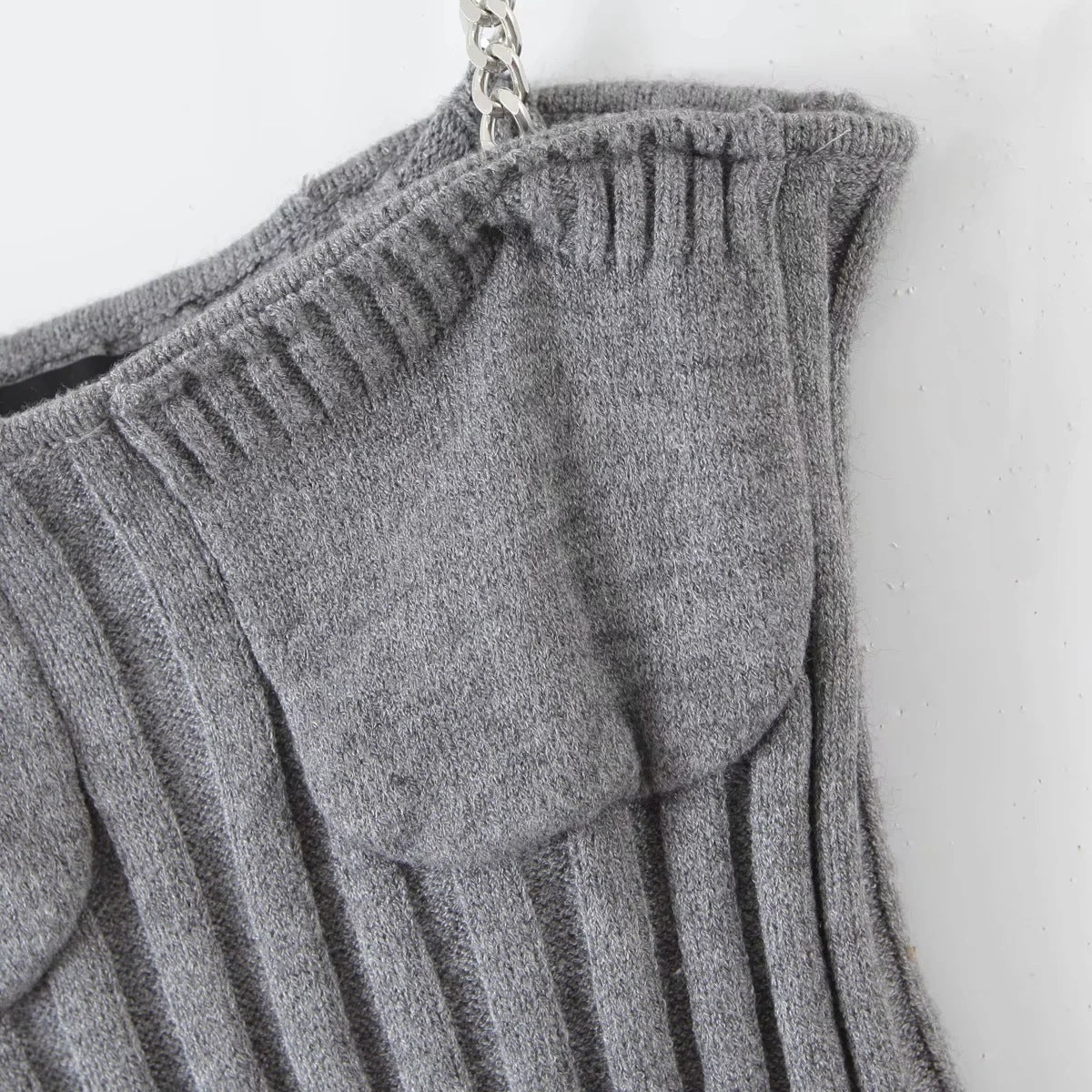 Autumn Women Knitted Straps&sweater Sets