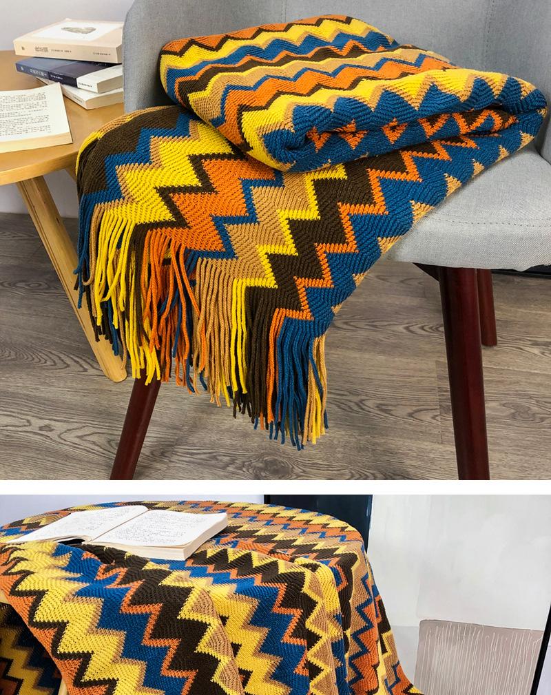 Summer Bohemian Knitting Blanket--Free Shipping at meselling99