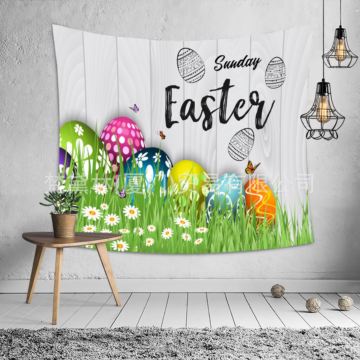 Happy Easter Day Room Wall Tapestry for Decoration