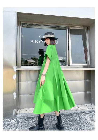 Classy Summer Short Sleeves Loose Dresses-STYLEGOING