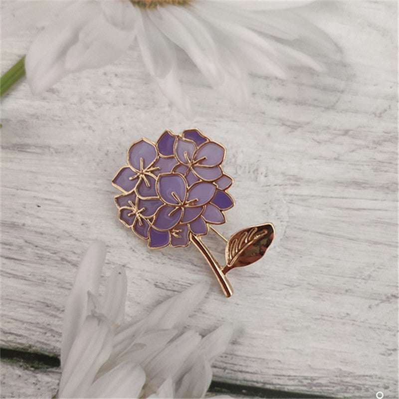 Charming Lilac and Dragonfly Design Brooches for Women