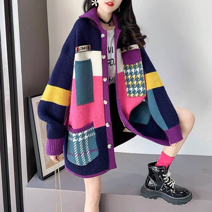 Women Fall Knitting Sweater Overcoats