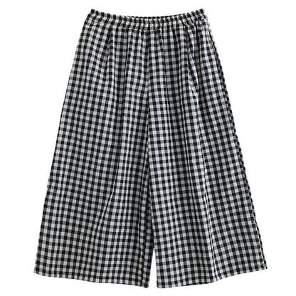 Summer High Elastic Waist Linen Women Loose Pants