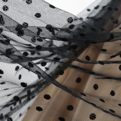 Vintage Off The Shoulder Polka Dot Dresses