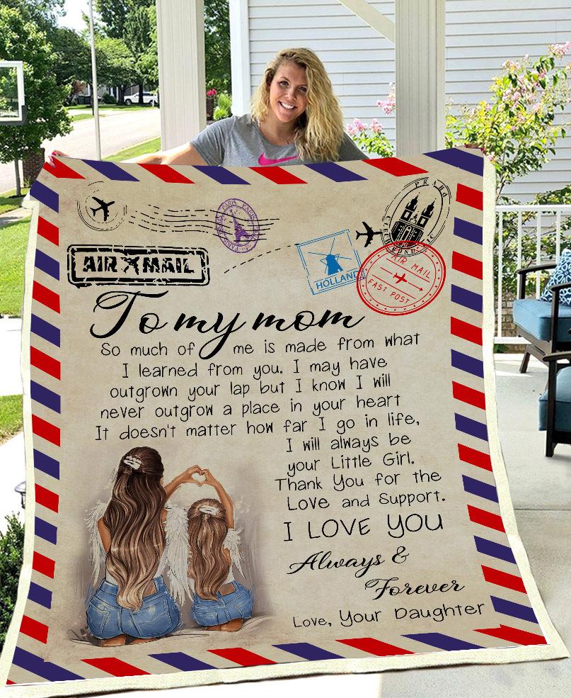 Mom to Daughter 3D Fleece Envelope Blanket--Free Shipping at meselling99