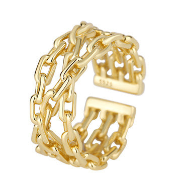 Fashion Bind Chains Silver Rings for Women