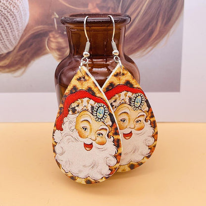 Christmas Vintage Animal Print Earrings 2 Sets