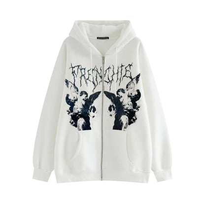 Casual Zipper Street Style Cardigan Hoodies