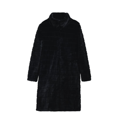 Fashion Artificial Fur Winter Long Overcoats for Women
