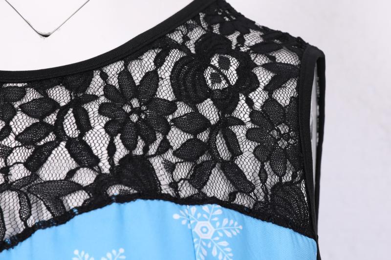 Merry Christmas Fashion Women Lace Sleeves Dresses