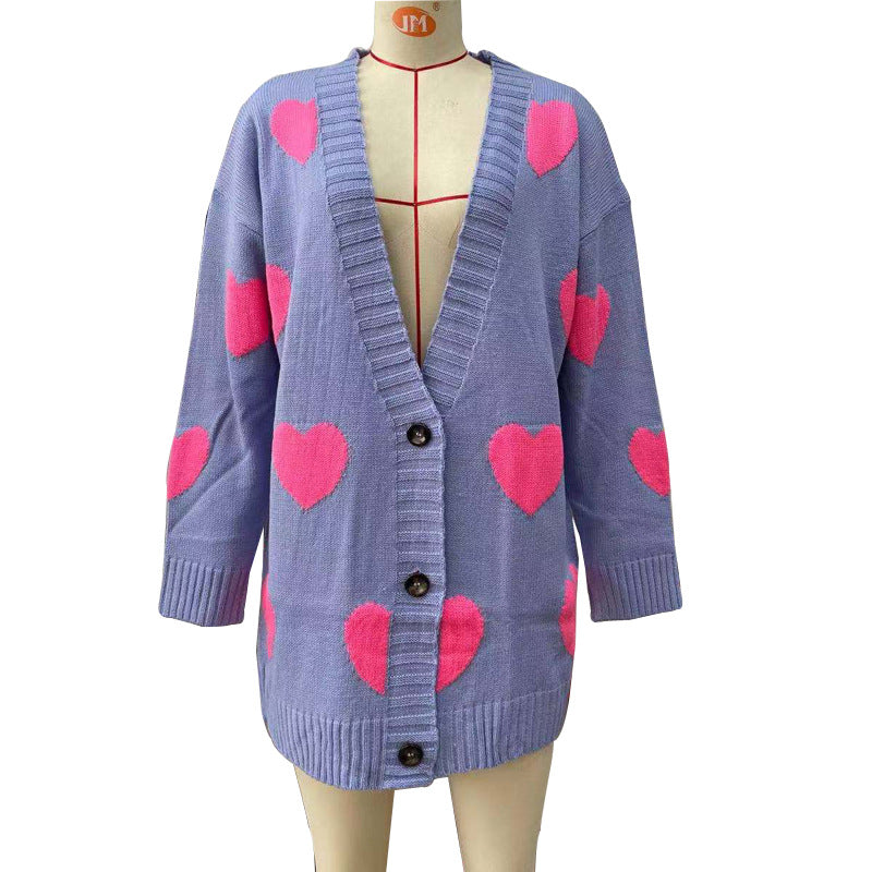 Casual Sweetheart Flower Knitting Cardigan Sweaters