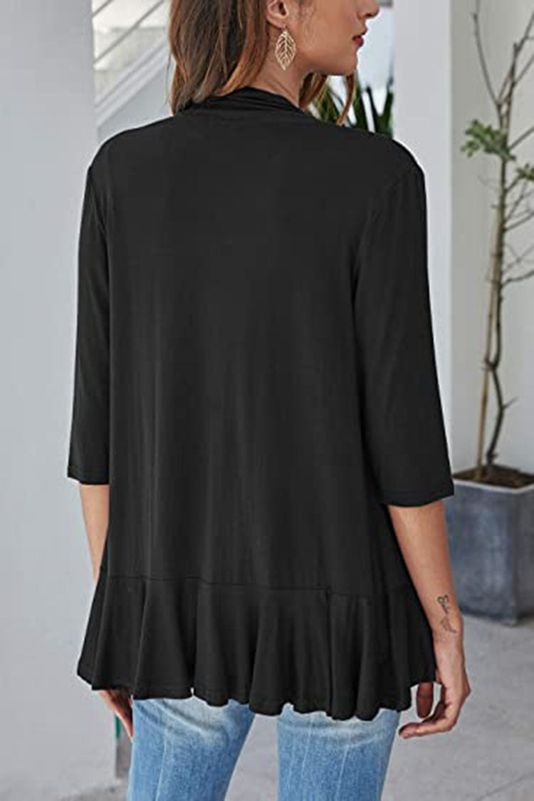 Casual 3/4 Sleeves Cardigan Tops for Women