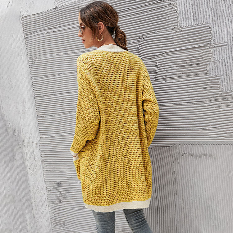 Casual Knitting Long Sleeves Women Overcoat