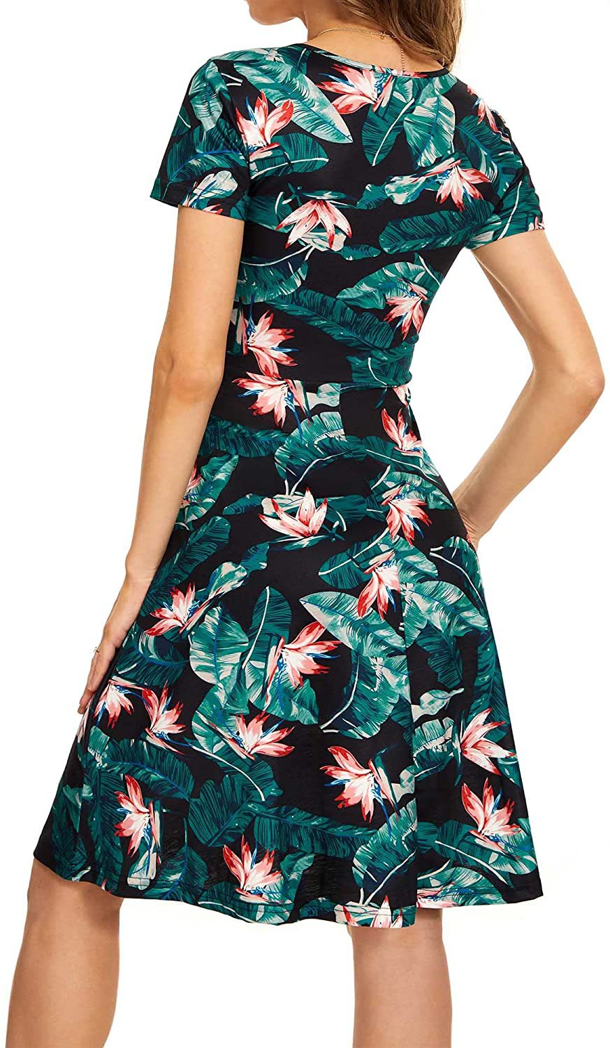 Casual Summer Sunflower Print Daily Women Sun Dresses