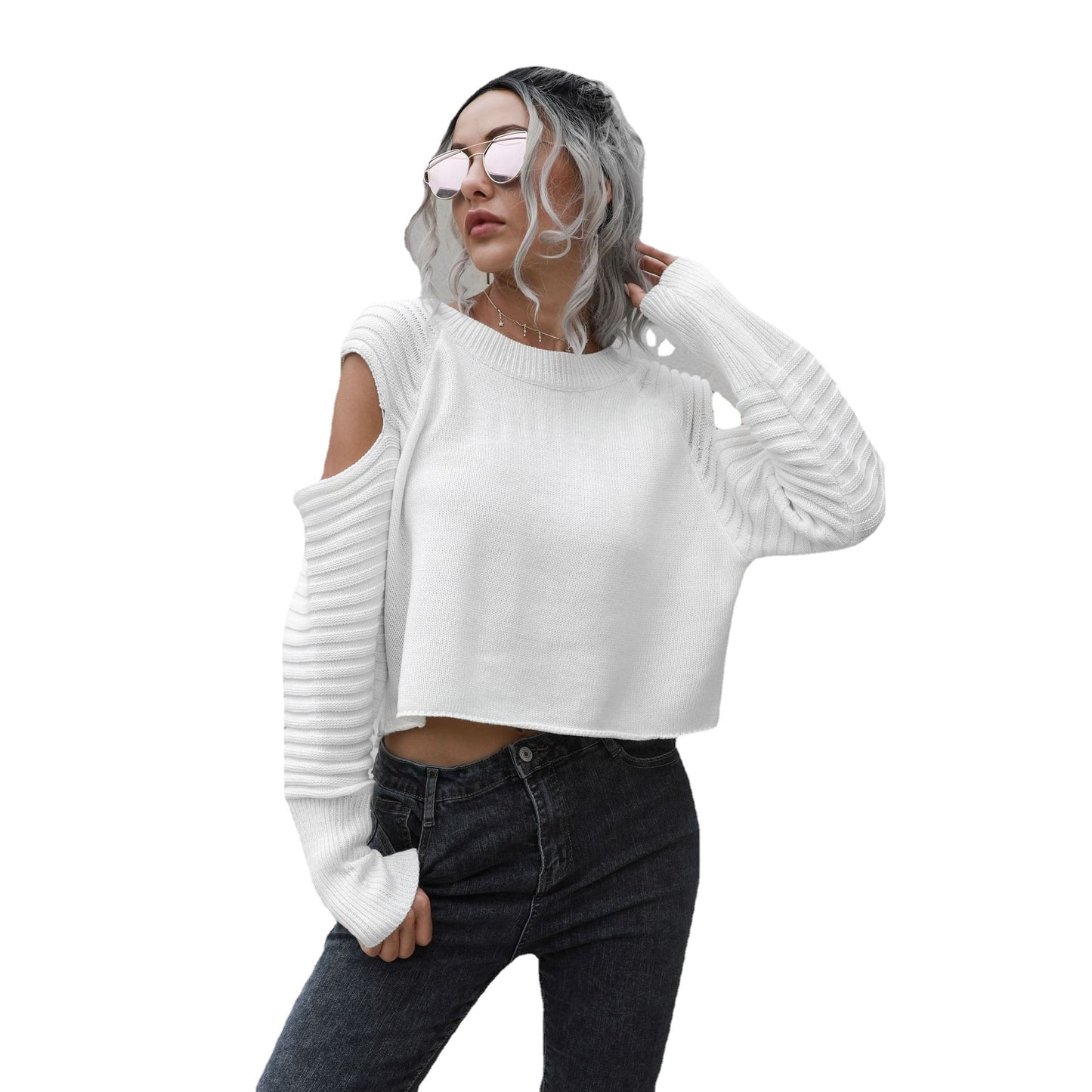 Designed Women Knitting Long Sleeves Sweaters