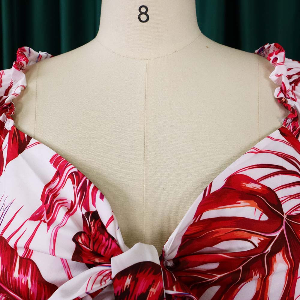 Casual Leaf Print Two Pieces Women Suits