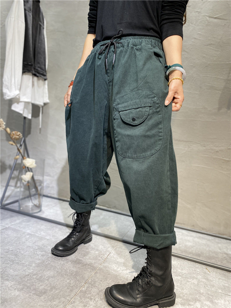 Casual Literary Fall Harem Long Pants