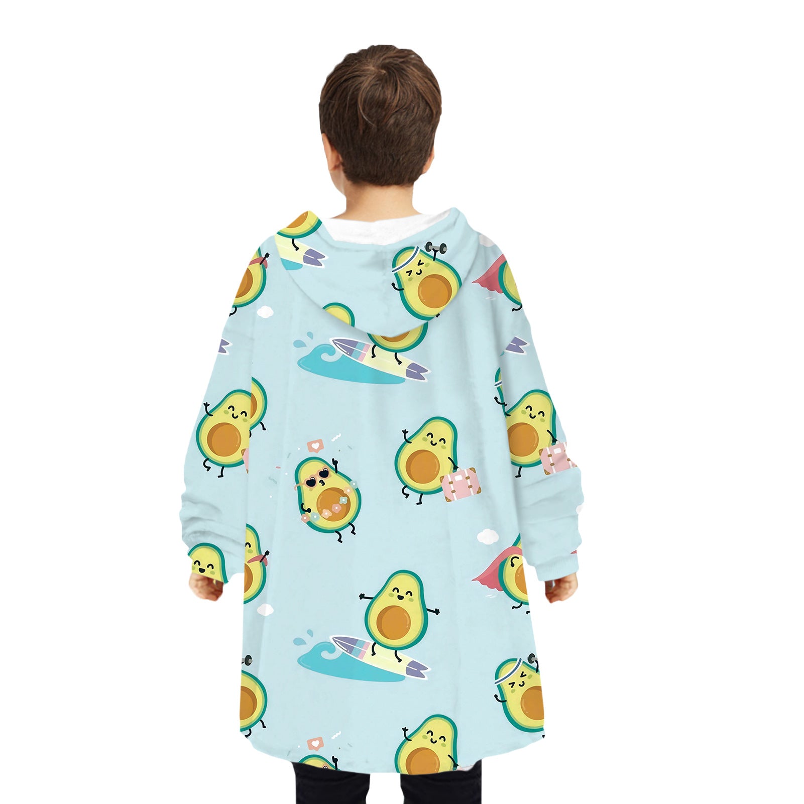 Soft Bee Print Lazy Wearable Watching TV Blanket