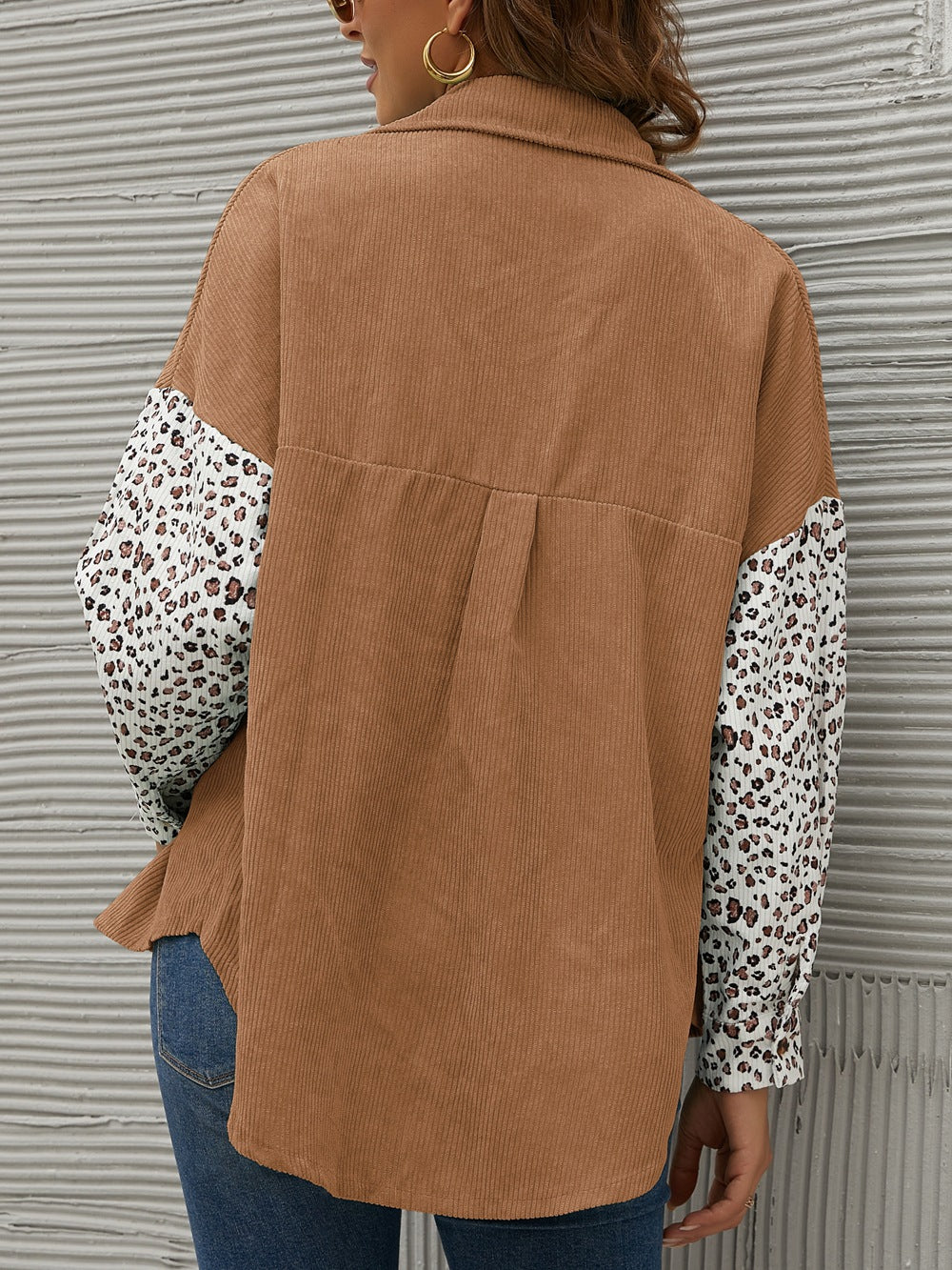 Casual Leopard Design Women Long Sleeves Shirts