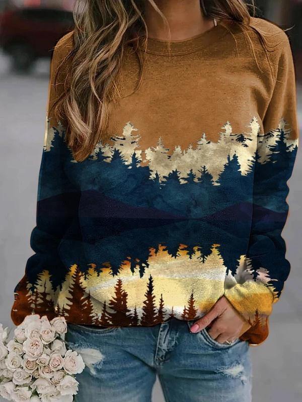 Women Long Sleeves Print Hoodies Sweaters-STYLEGOING