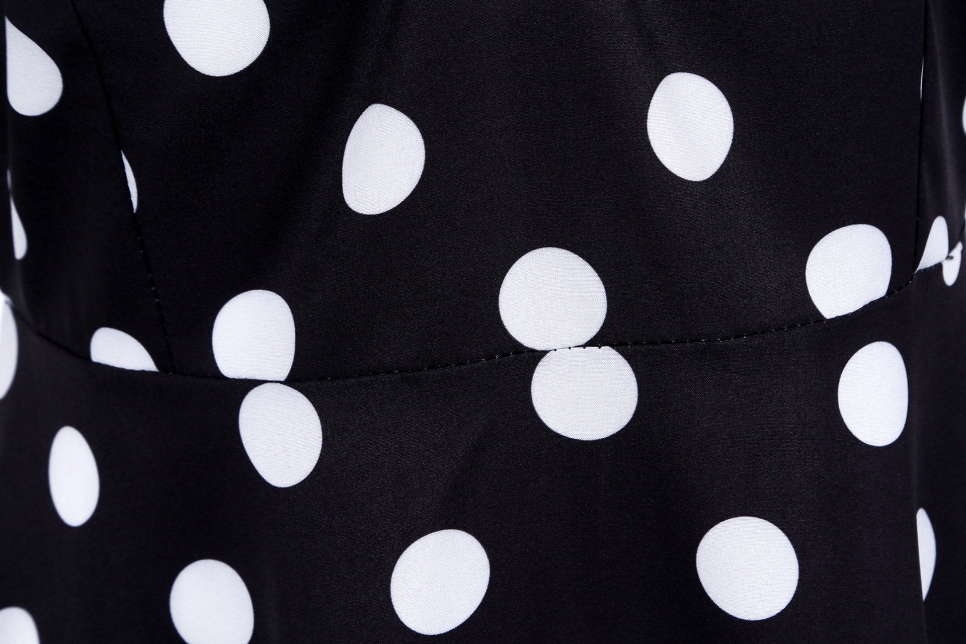 Retro Dot Print Short Sleeves Short Dresses-STYLEGOING