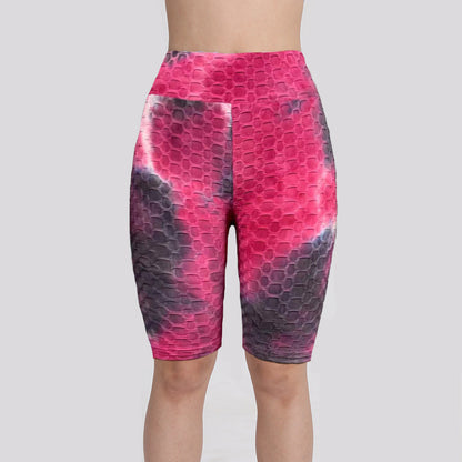 Women Dyed Sports Yoga Five Cents Pants