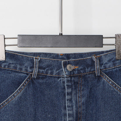 Designed Women High Waist  Split Front Denim Skirts
