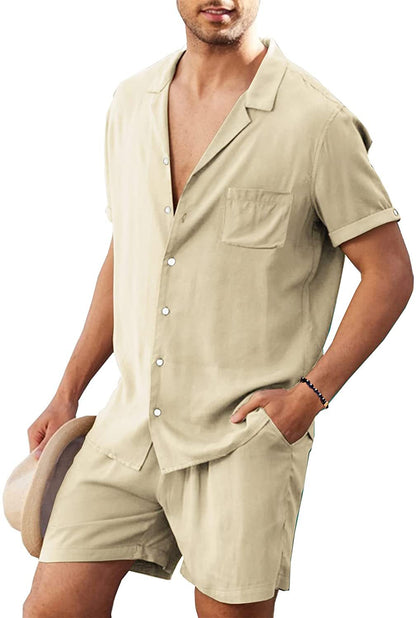 Casual Summer Men's Short Sleeves T Shirts and Shorts