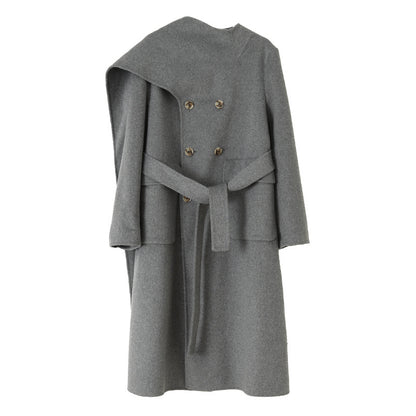 Winter Warm Designed Luxury Long Woolen Outerwear for Women