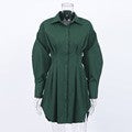 Vintage Long Sleeves Short Shirts Dresses