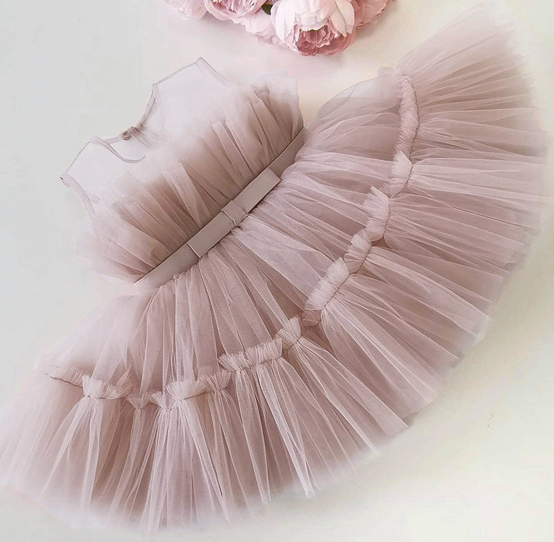 Cute Bow Sleeveless Princess Party Dresses