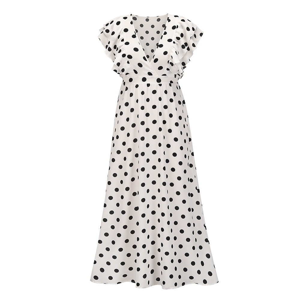 Summer Sexy Dot Print Long Summer Beach Dresses