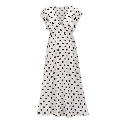 Summer Sexy Dot Print Long Summer Beach Dresses